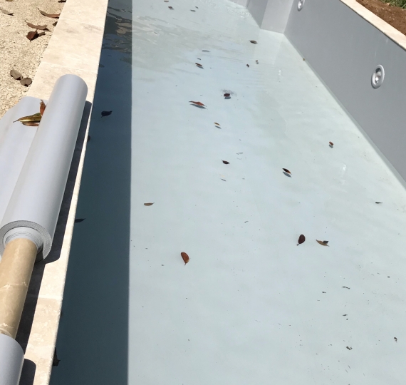 Piscine PVC Armé 15 m x 3.50 m Escalier d’angle avec banquette